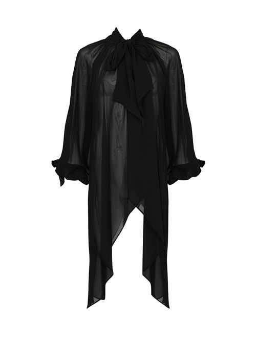 Tunica asimmetrica con fiocco Nero Clips | A338 969400001